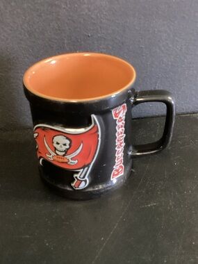 Black and Orange Ceramic Team Logo Mug